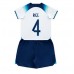Cheap England Declan Rice #4 Home Football Kit Children World Cup 2022 Short Sleeve (+ pants)